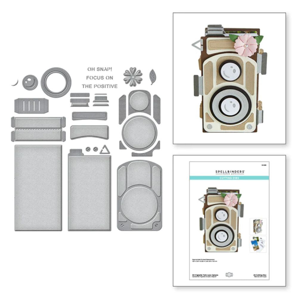 Spellbinders 3D Vignette Twin Lens Camera Etched Dies from 3D Vignette Collection by Becca Feeken