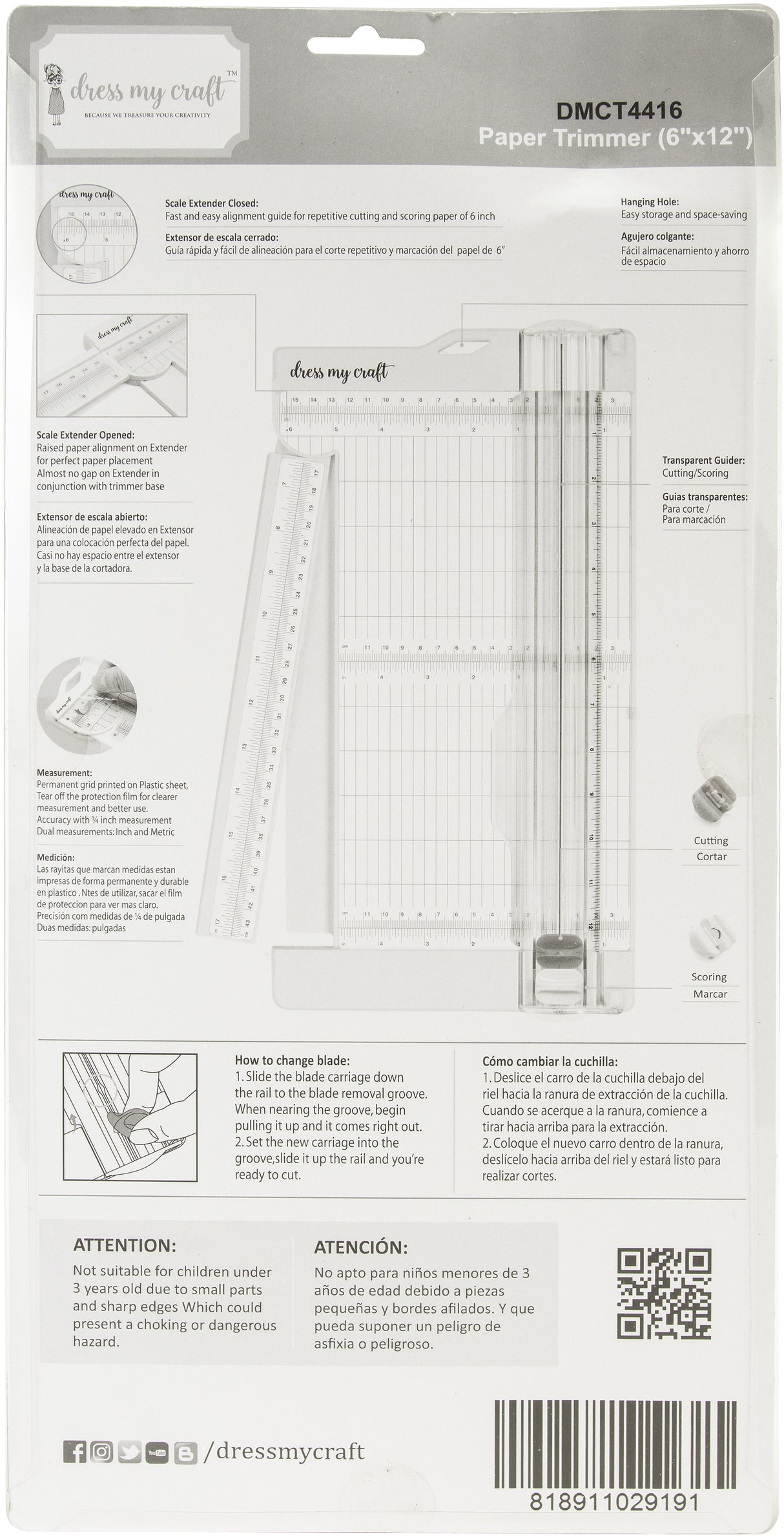 Dress My Craft Paper Trimmer 6"X12" NO FREE SHIPPING