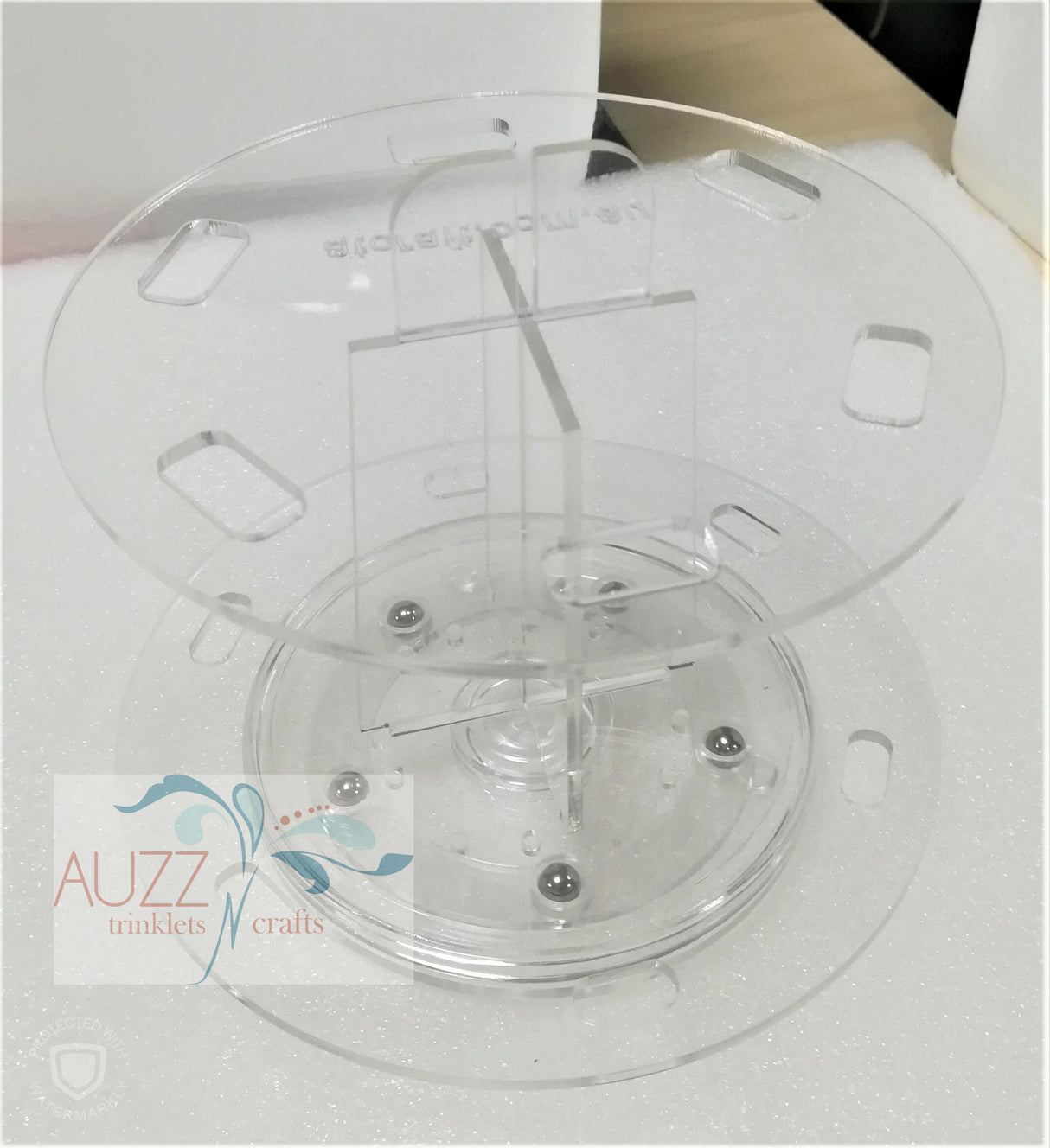 Auzz Trinklets BLENDER BRUSH HOLDER for 6 brushes- Clear