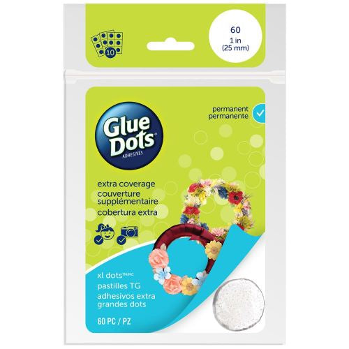 Glue Dots 1" XL Dot Sheets 60 Clear Dots