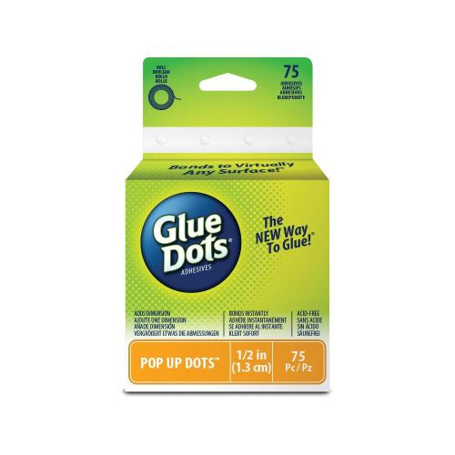 Glue Dots Clear Dot Roll Pop Up .5" 75/Pkg