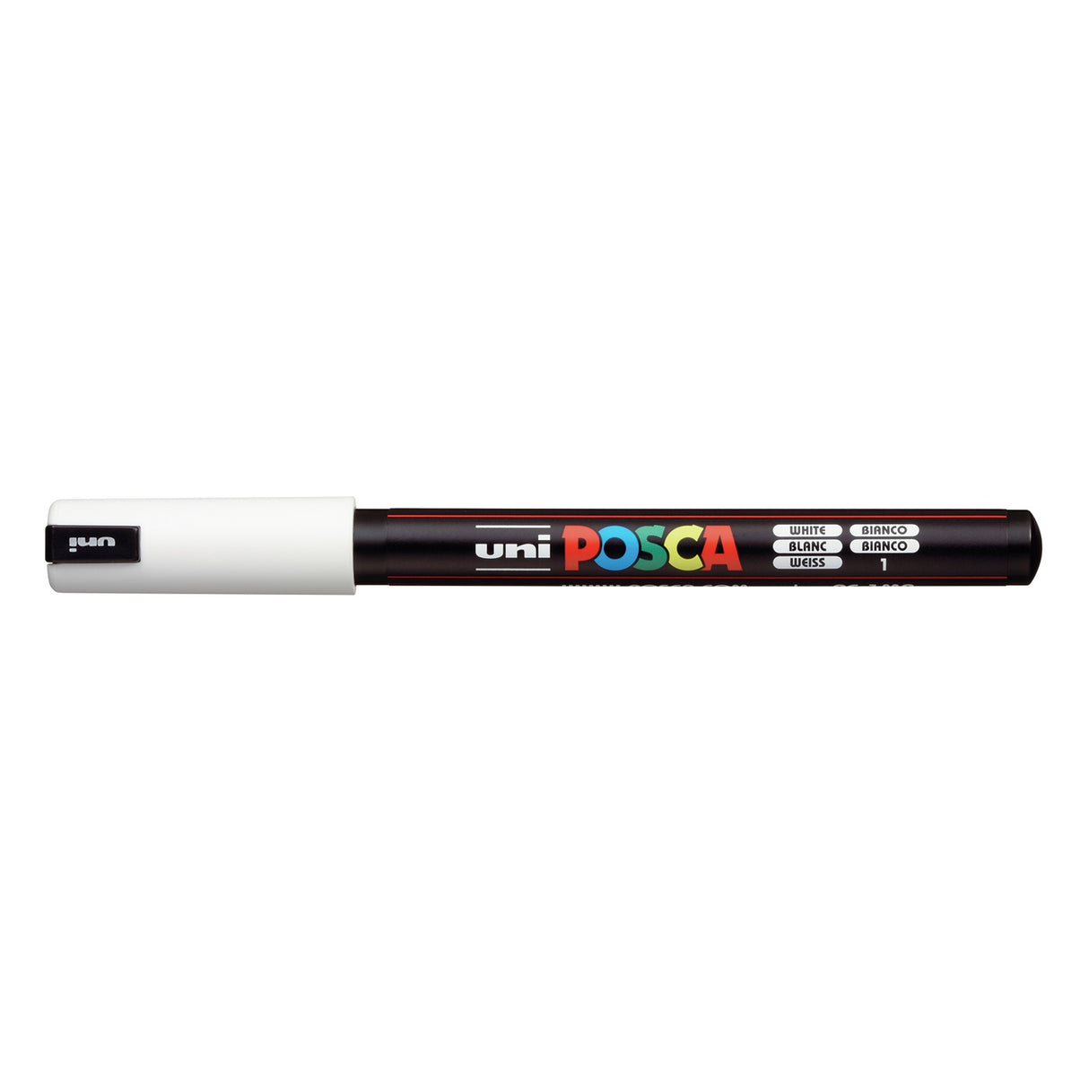 POSCA 1M Extra-Fine Metal Tip Paint Marker White