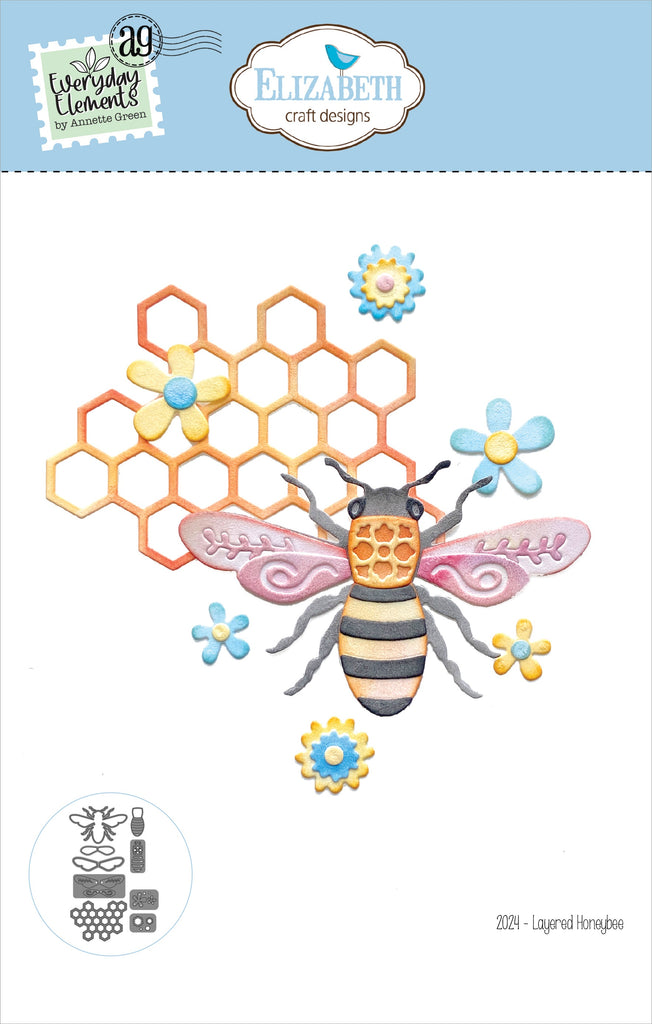 Elizabeht Craft Metal Die Layered Honeybee - Auzz Trinklets N Krafts