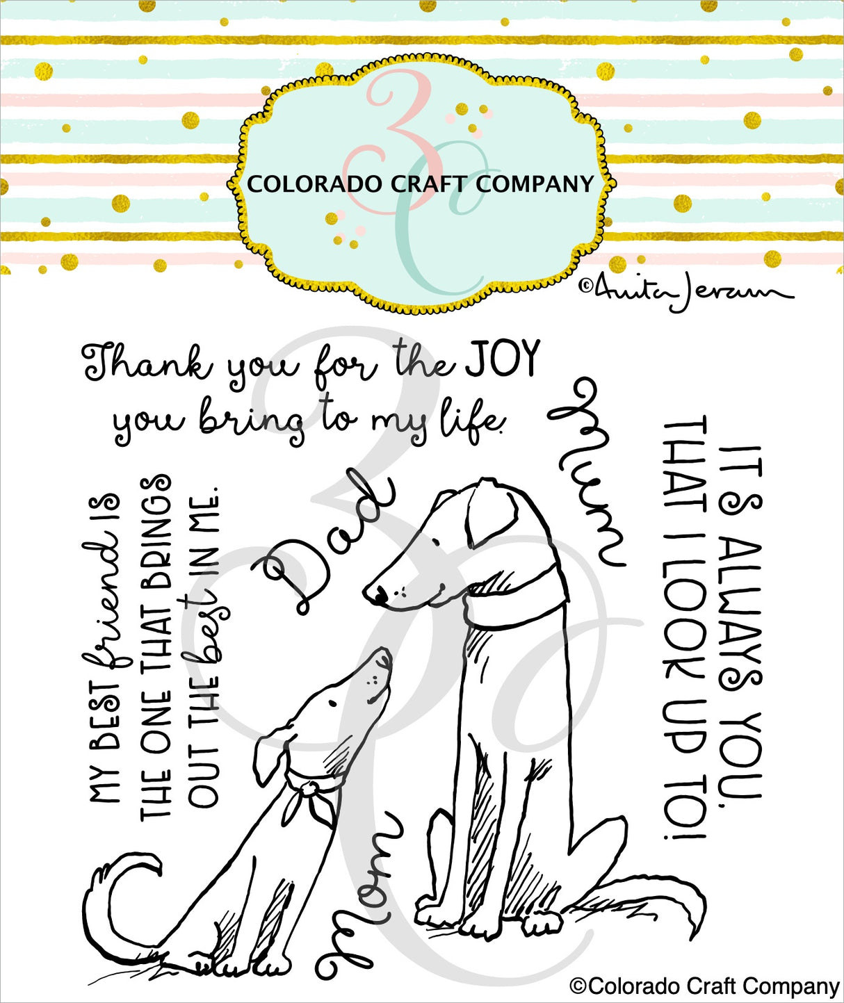 Colorado Craft Company Clear Stamps 4"X4" Best In Me-By Anita Jeram