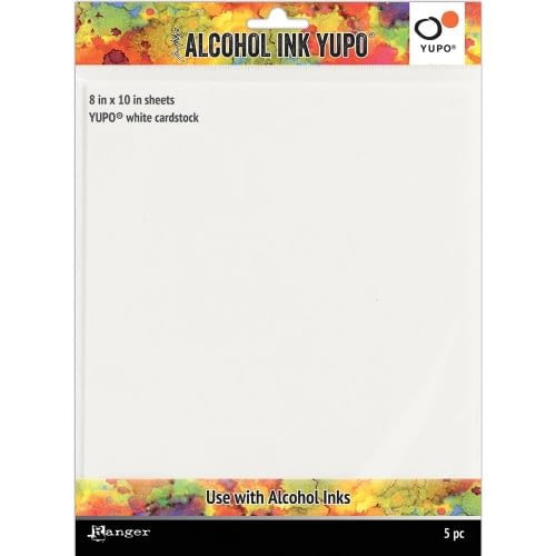 Tim Holtz Alcohol Ink White Yupo Paper 86lb 5/Pkg