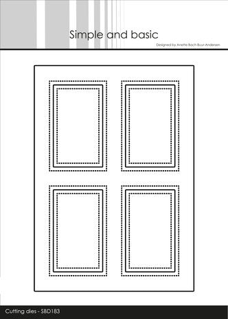 Simple and Basic A6 Card Front #4 Cutting Dies (SBD183