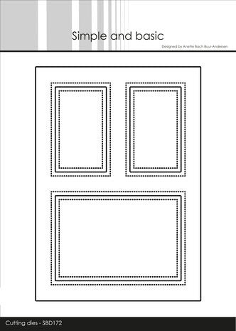 Simple and Basic A6 Card Front 2 Cutting Dies (SBD172)