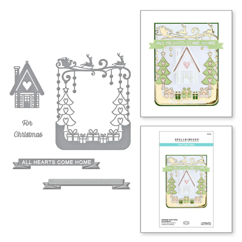 Spellbinders All Hearts Come Home A2 Cardfront Etched Dies from the Christmas Flourish Collection by Becca Feeken