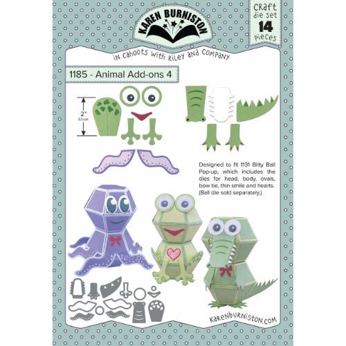 Karen Burniston Animal Add Ons 4 - octopus. alligator, frog