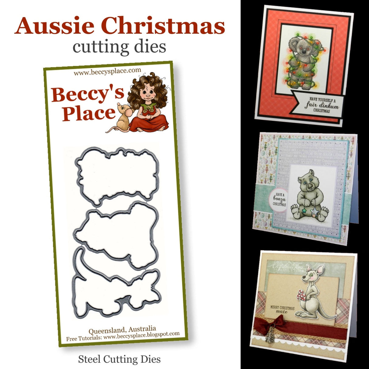 Beccy's Place Aussie Christmas cutting dies