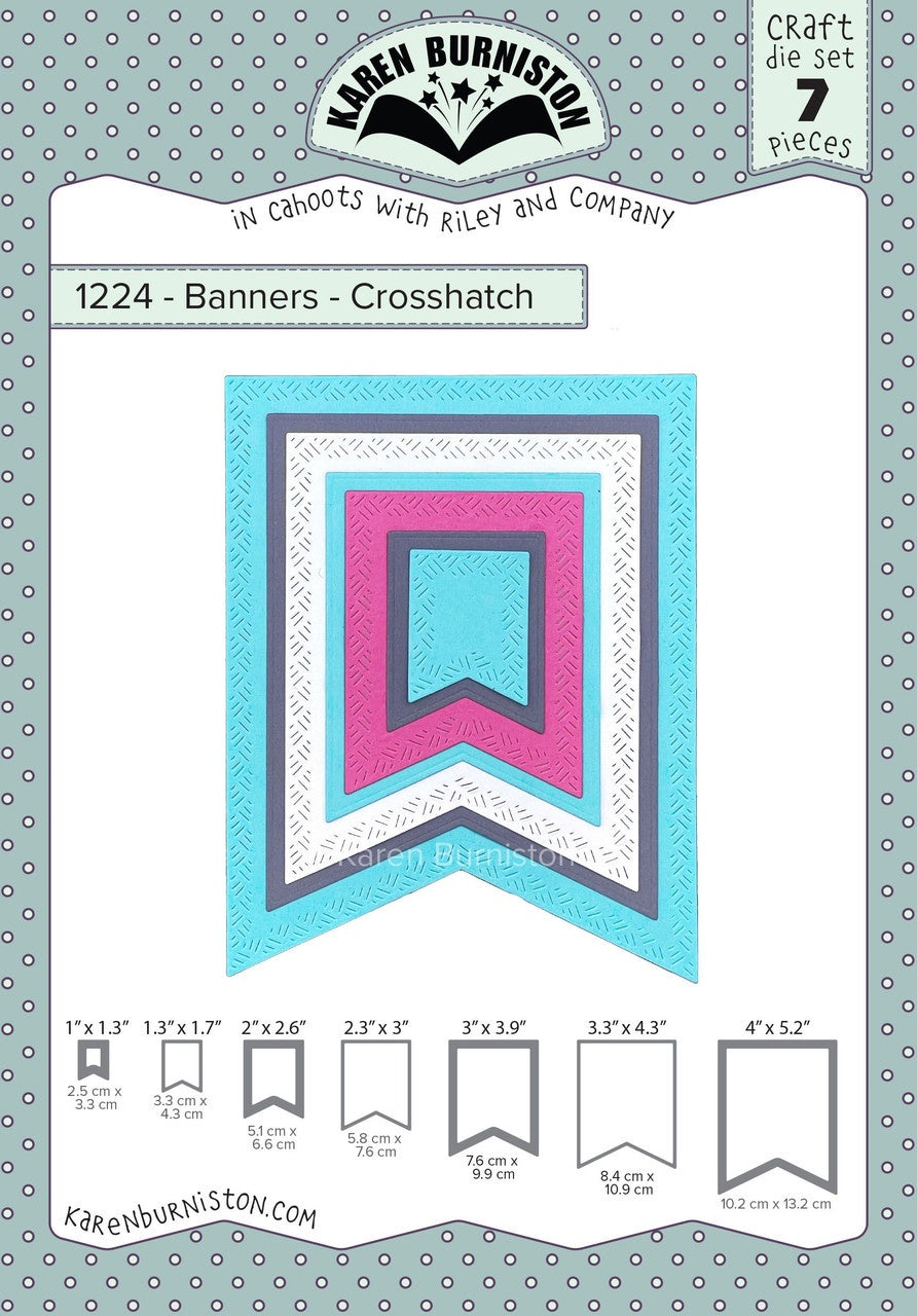 Karen Burniston Banners - Crosshatch