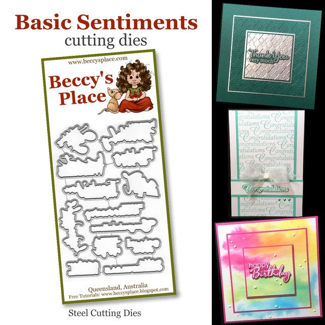 Beccy's Place Basic Sentiments cutting dies