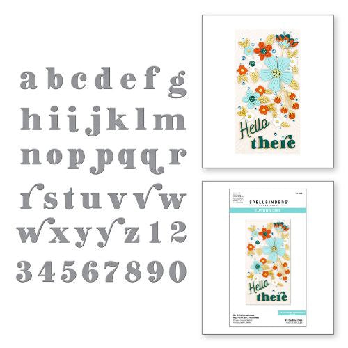 Spellbinders Be Bold Lowercase Alphabet and Numbers Etched Dies from the Be Bold Collection