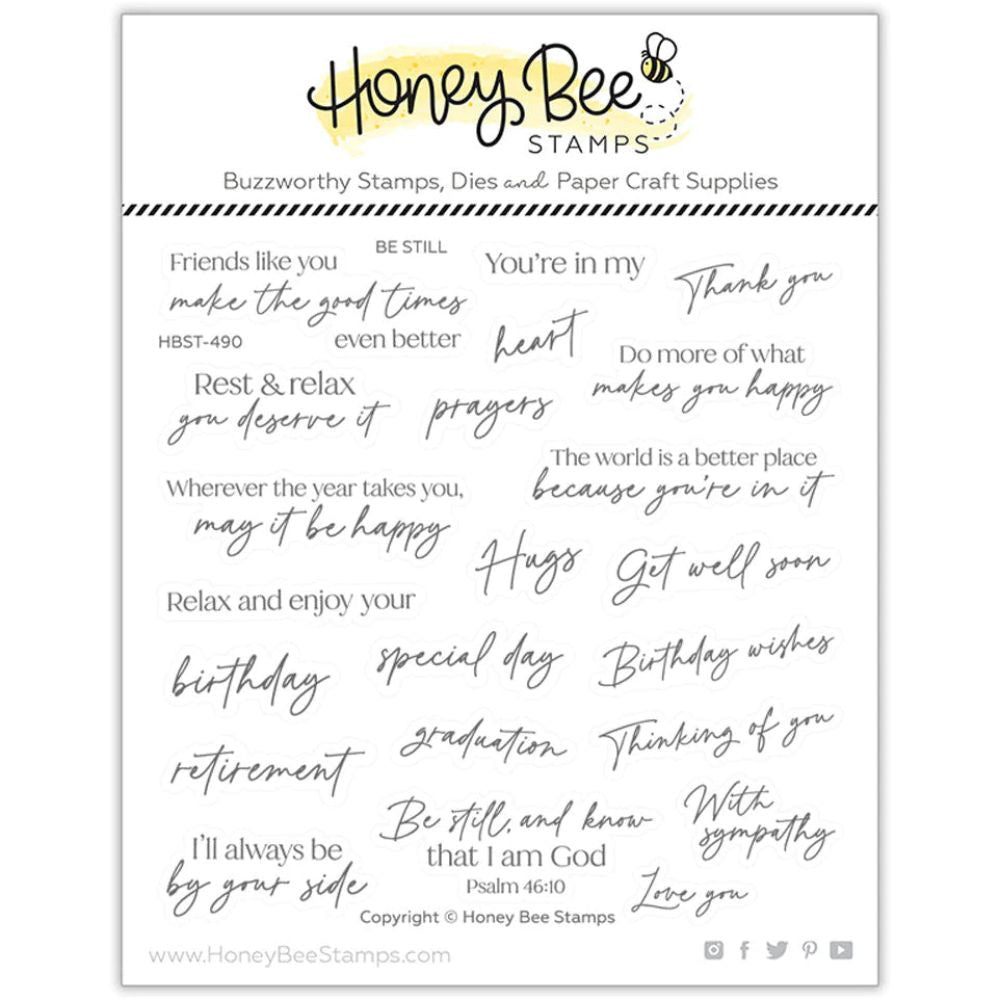 Honey Bee Stamps Be Still 6x6 Stamp Set