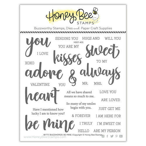 Honey Bee Stamps Bitty Buzzwords: Be Mine - 6x6 Stamp Set