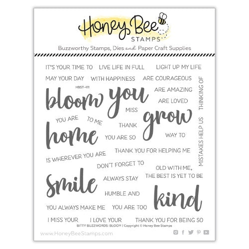 HoneyBee Bitty Buzzwords: Bloom | 6x6 Stamp Set