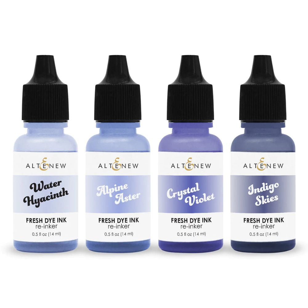 Altenew Blue Mountains Fresh Dye Ink Re-inker Bundle