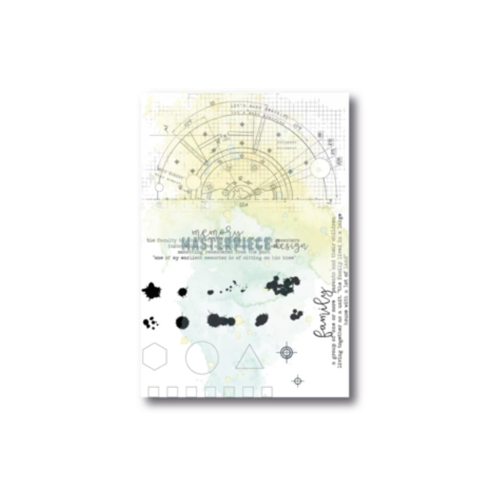 Masterpiece Design Blueprint Splatters 4x6 Inch Clear Stamp Set (MP202112)