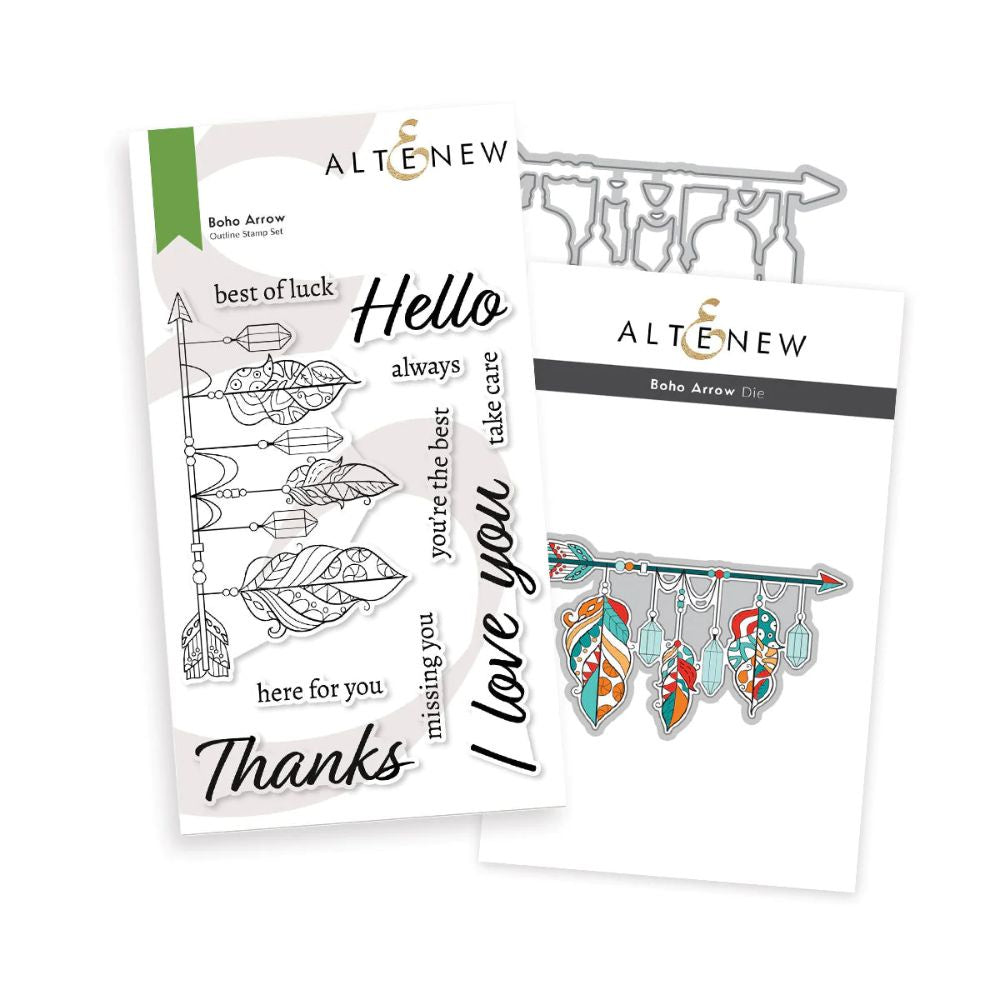 Altenew Boho Arrow Stamp and Die Bundle