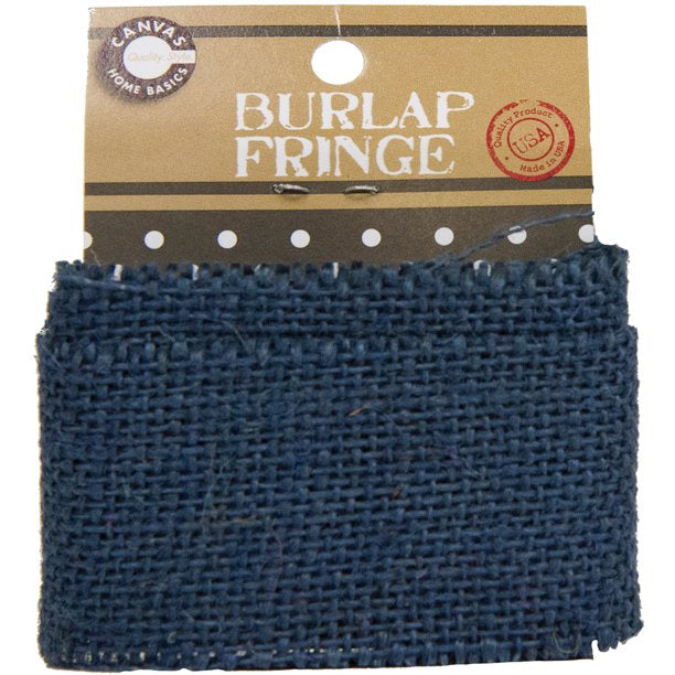 Burlap Fringe 1.375"X 1yd Dark Blue- CVS3466