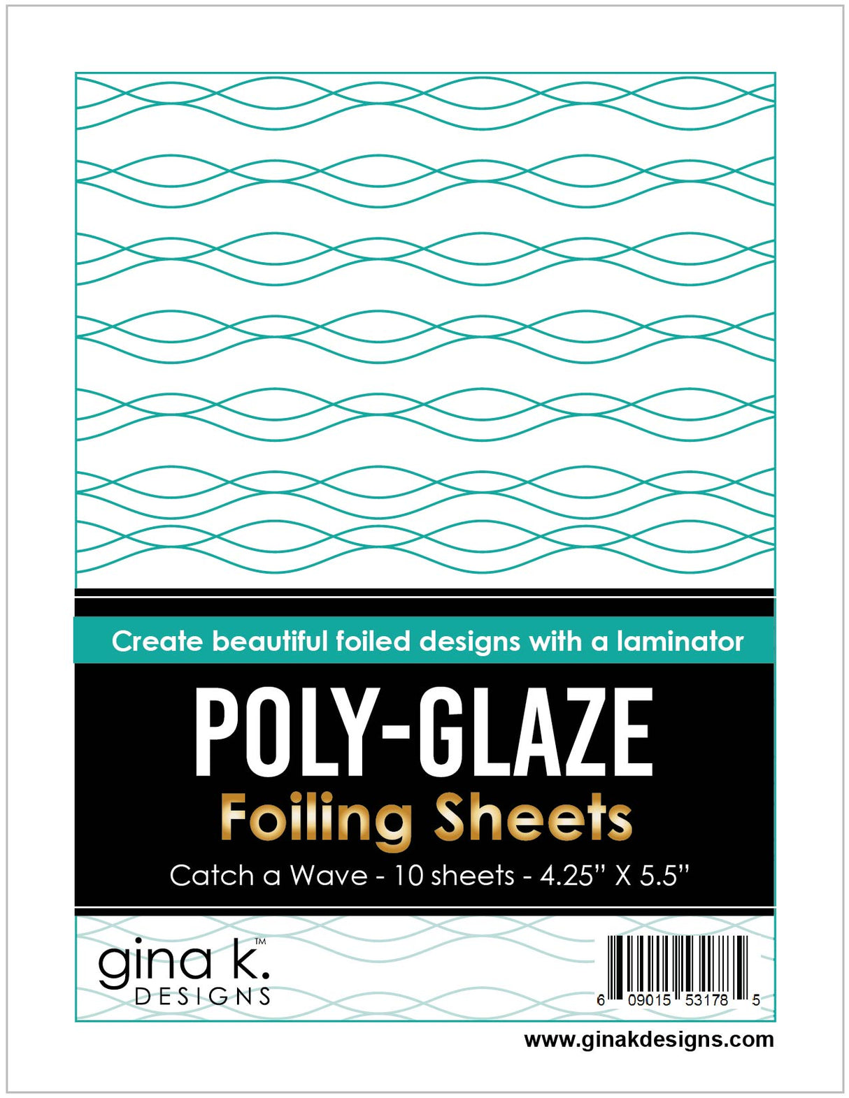 Gina K Designs POLY-GLAZE Foiling Sheets- Catch a Wave