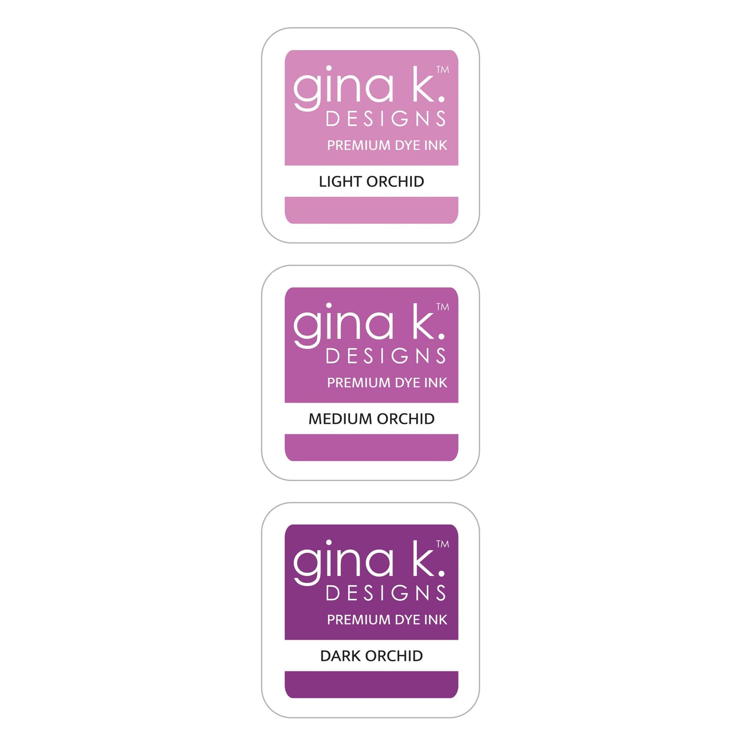 Gina K Designs Color Companions INK CUBE SET- Orchid