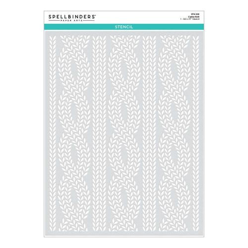 Spellbinders Stencil Cable Knit Stencil from the Tinsel Time Collection STN-026