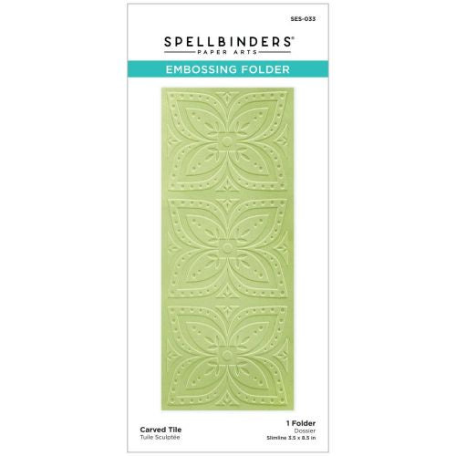 Spellbinders Embossing Folder Carved Tile - Be Bold