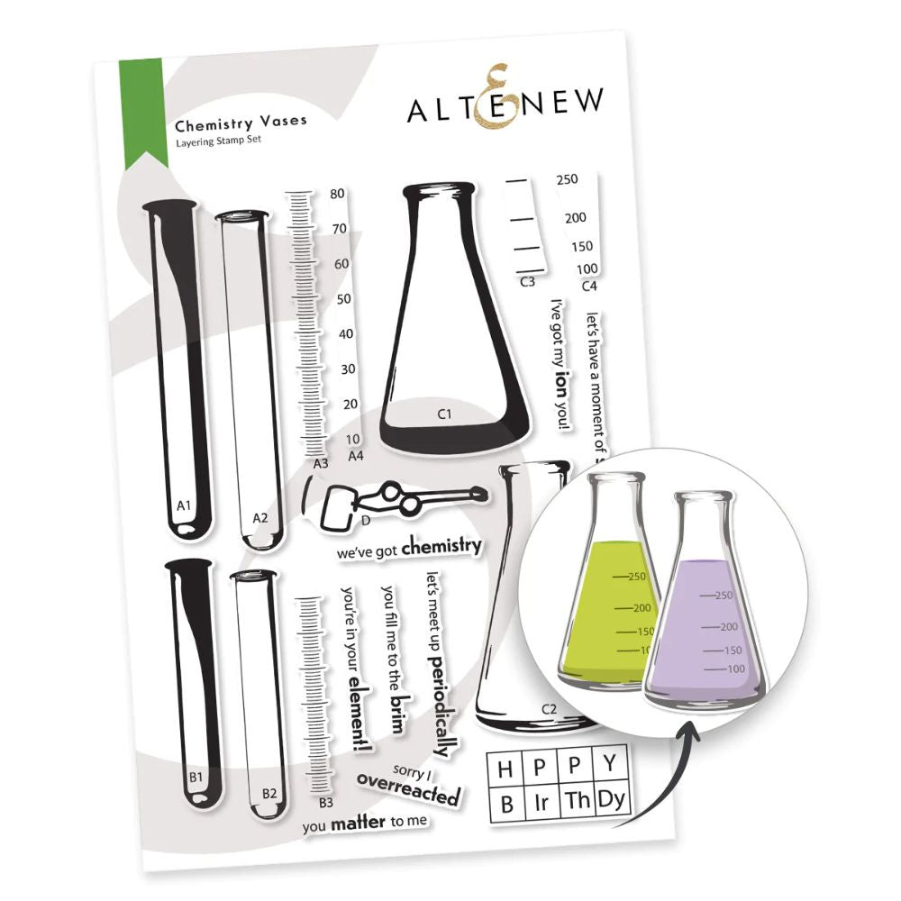 Altenew Chemistry Vases Stamp Set