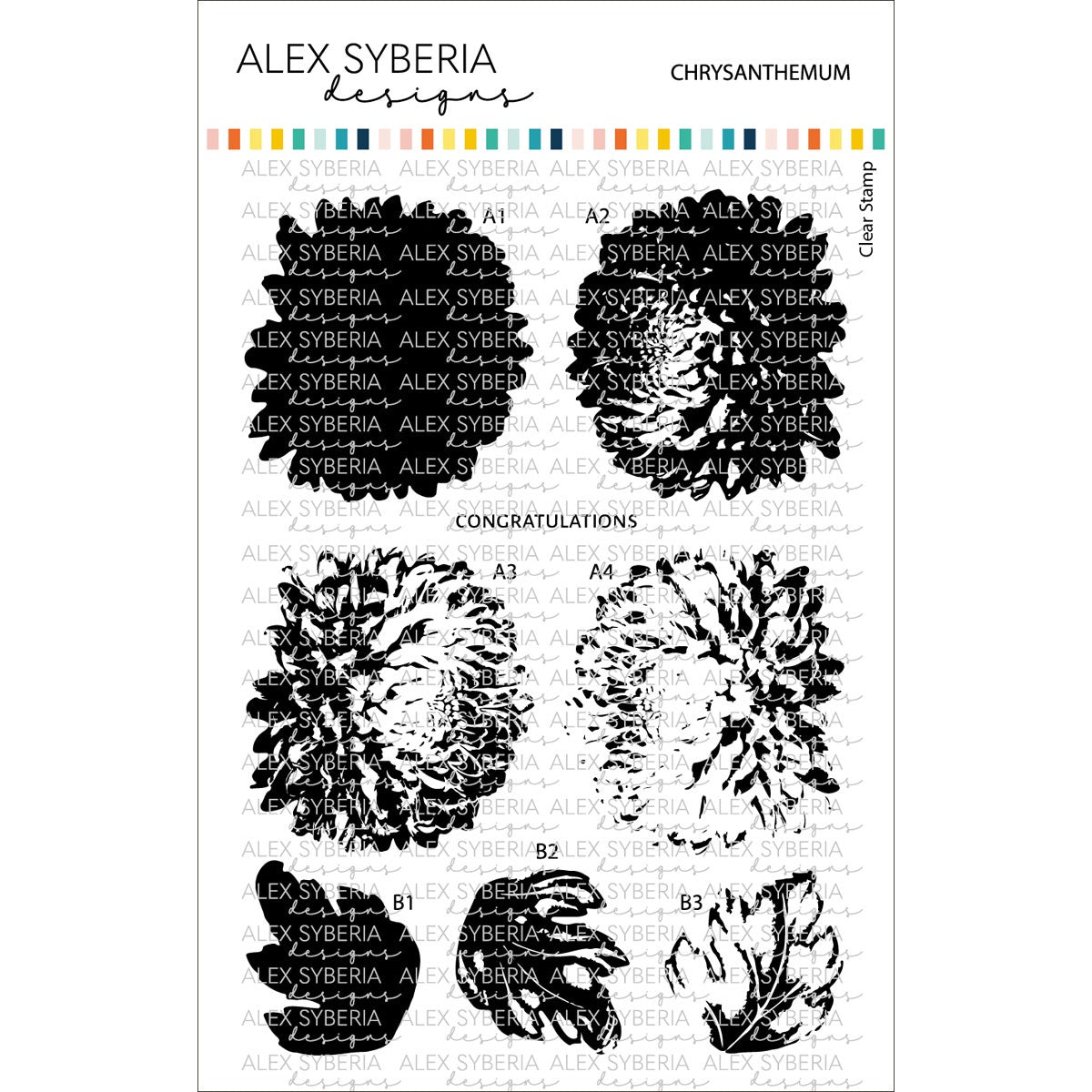 Alex Syberia Designs Chrysanthemum Stamp Set