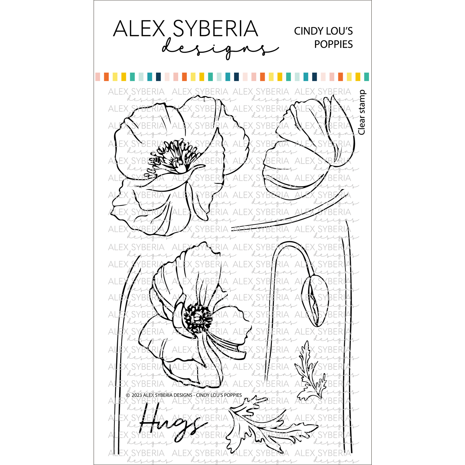 Alex Syberia Designs Cindy Lou's Poppies Stamp Set