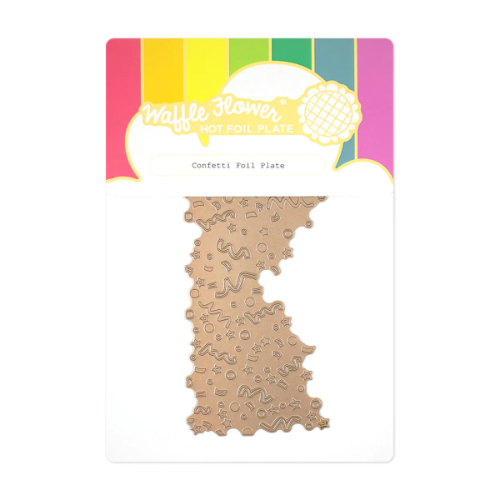 Waffle Flower  Confetti Foil Plate