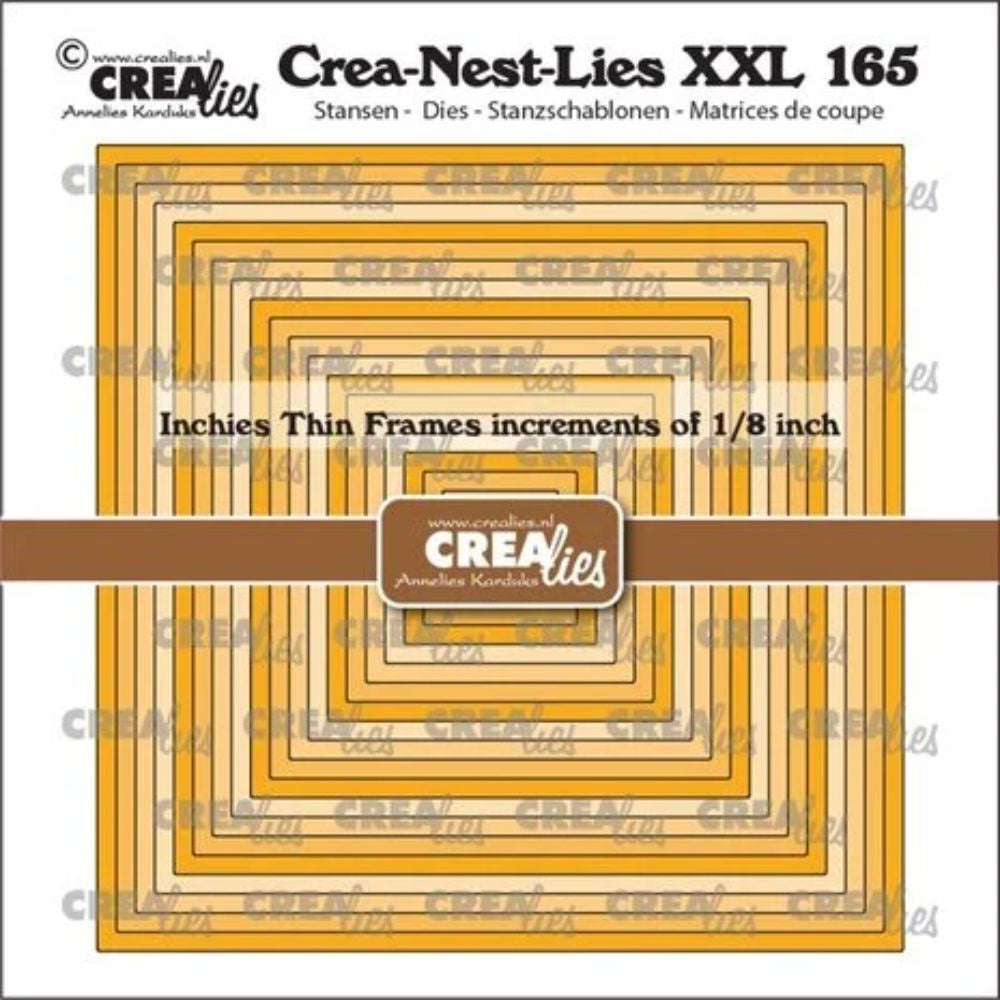 Crealies Crea-Nest-Lies XXL Dies No. 165 Inchies Squares Thin Frames (CLNestXXL165)