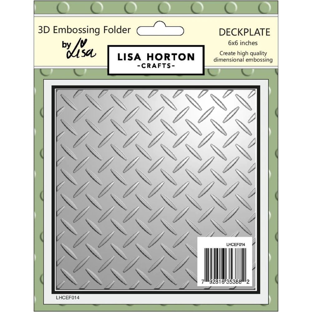 Lisa Horton Crafts Deckplate 6x6 3D Embossing Folder