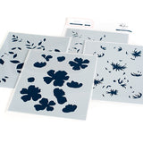 Pinkfresh Studio Delicate Floral Print Stamp and Stencil Bundle Retired