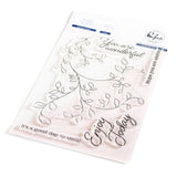 Pinkfresh Studio Delicate Foliage Stamp/die/stencil/hotfoil Bundle