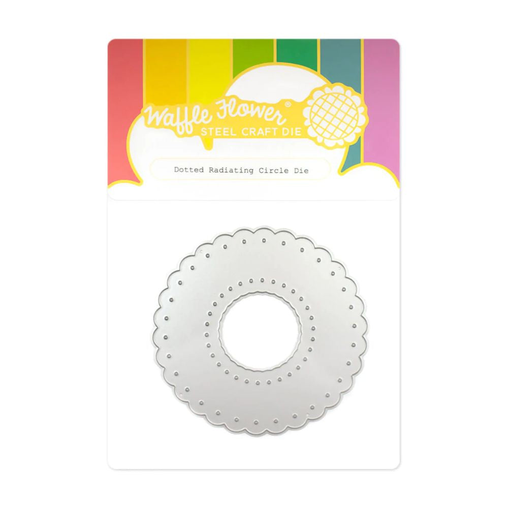 Waffle Flower Crafts Dotted Radiating Circle Die