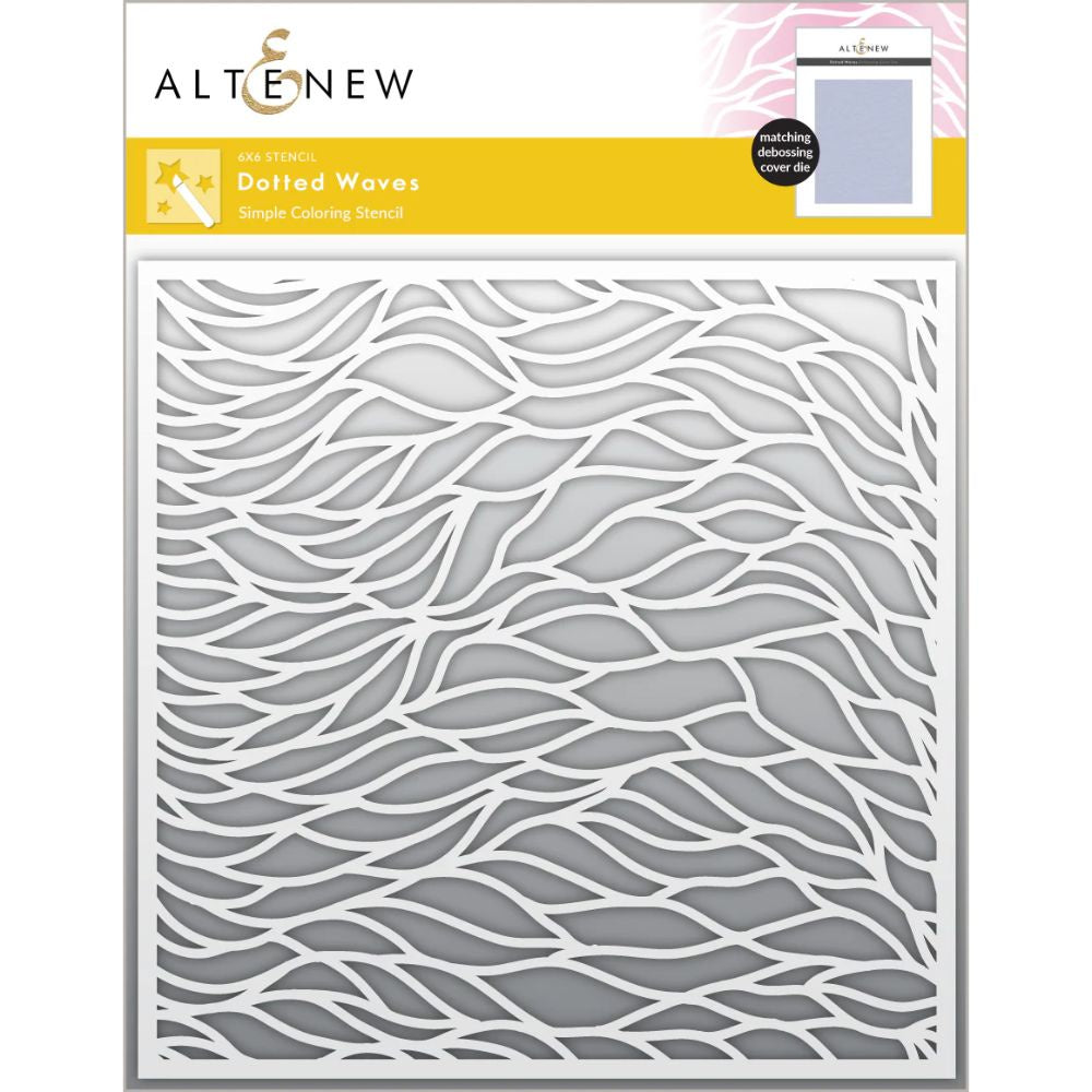 Altenew Dotted Waves - Coloring Stencil