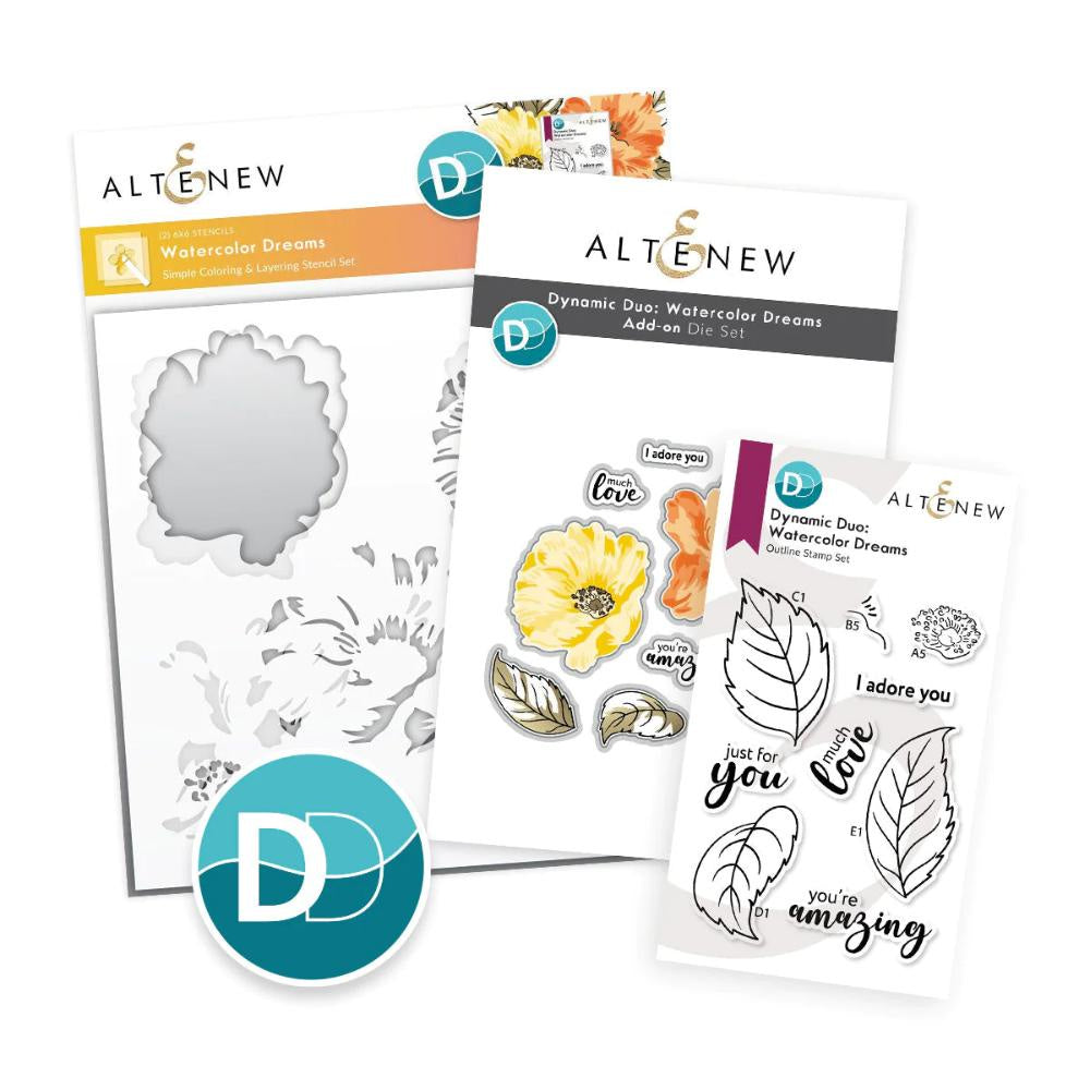 Altenew Dynamic Duo: Watercolor Dreams & Add-on Die Bundle