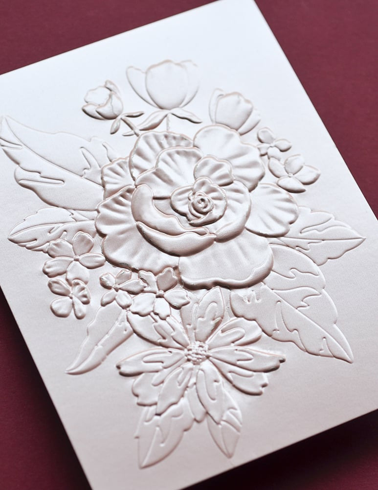 Memory Box EF1025 Cheerful Floral 3D Embossing Folder and Die