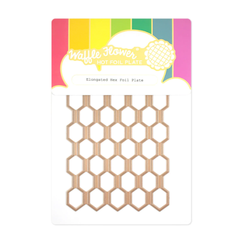 Waffle Flower Elongated Hex Foil Plate