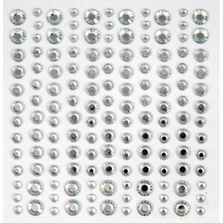 Craft Consortium Essential Adhesive Rhinestone Gems 143/Pkg Clear - Auzz Trinklets N Krafts