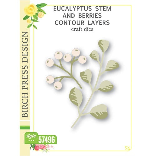 Birch Press Designs Dies Eucalyptus Stem & Berries Contour Layers