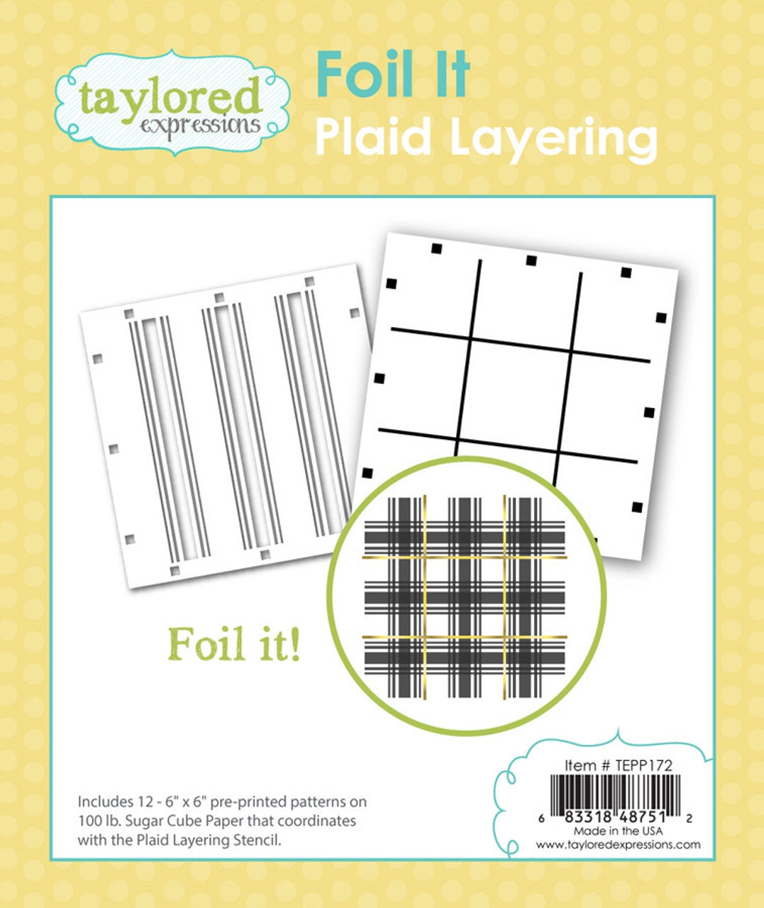 Taylored Expressions Foil It - Plaid Layering