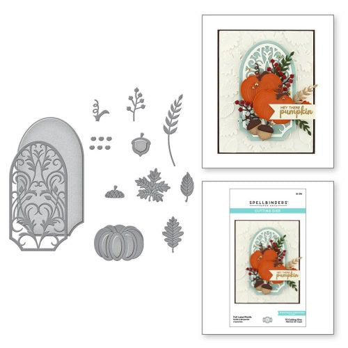 Spellbinders Etched Dies Fall Label Motifs Etched Dies from Seasonal Label Motifs Collection by Becca Feeken S5-519 - Auzz Trinklets N Krafts