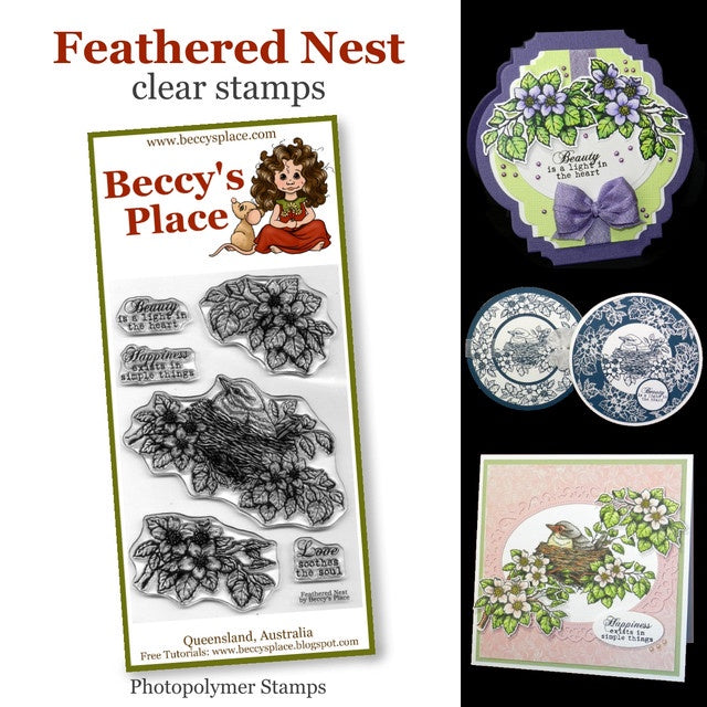 Beccy's place Feathered Nest clear stamps