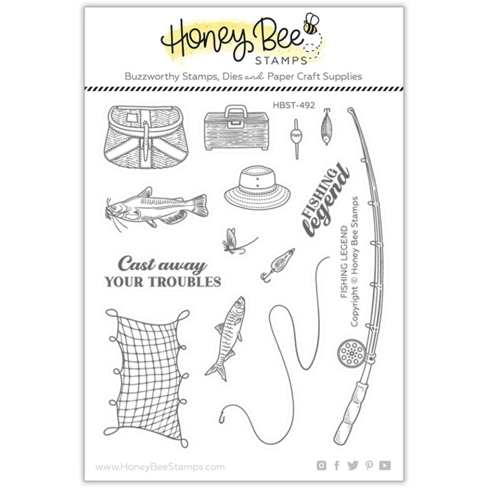 Honey Bee Stamps Fishing Legend 5x6 Stamp Set