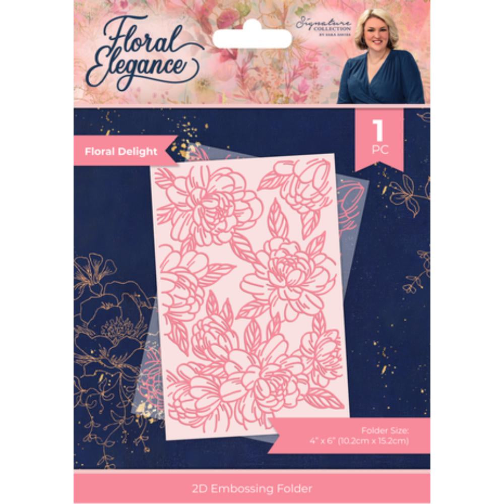 Crafter's Companion Floral Elegance 2D Embossing Folder Floral Delight (S-FE-EF4-FLDE)