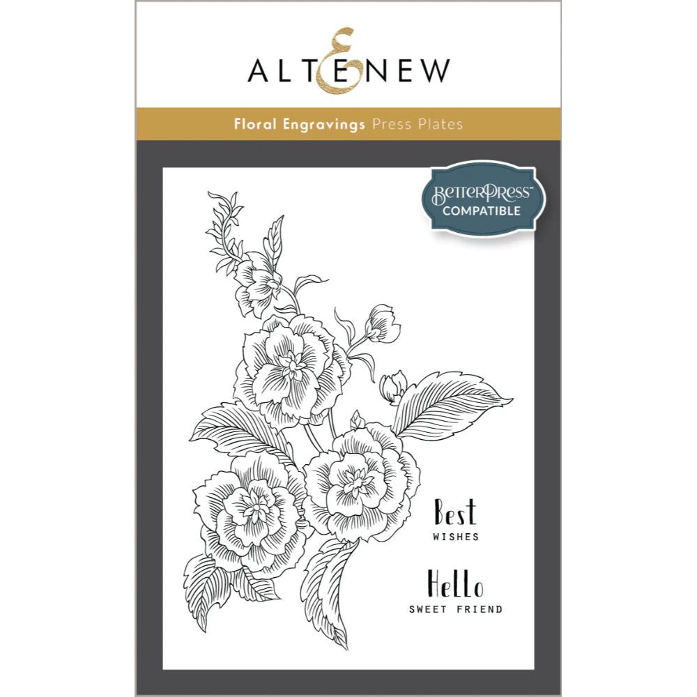 Altenew Floral Engravings Press Plates