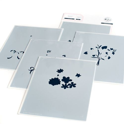 Pinkfresh Studio Floral Envelope layering stencils